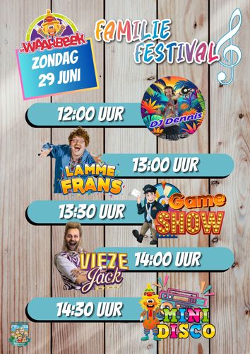 Familie Festival de Waarbeek 29 juni 2025